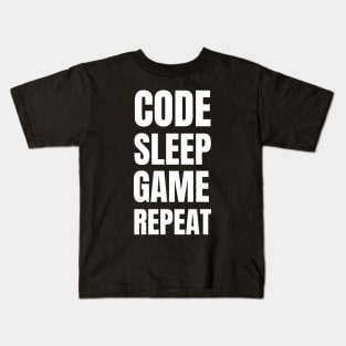 Software Developer Life: Code, Sleep, Game Repeat - Perfect Gift for Gaming Enthusiasts Kids T-Shirt